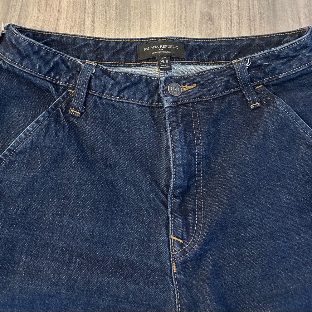 Banana Republic Factory High Rise Trouser Jean, Size 29/8 PETITE - Picture 5 of 7